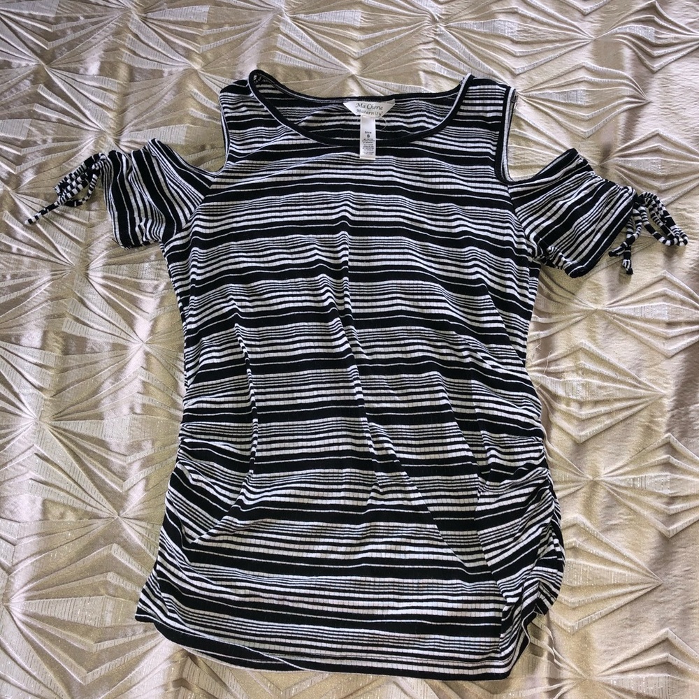Maternity Cold Shoulder Top